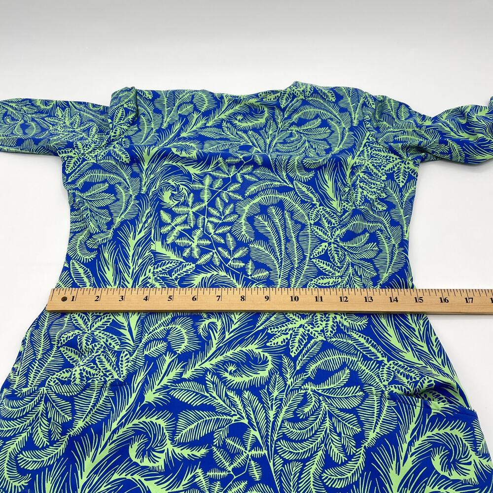J MCLAUGHLIN Carly Dress Womens Size S Palm Print Sheath 3/4 Sleeve Catalina - Picture 8 of 12